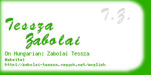 tessza zabolai business card